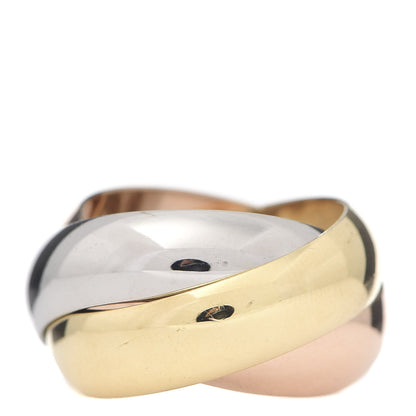 Cartier 18K Pink Yellow White Gold Large Trinity Ring 44 3 3 of 6