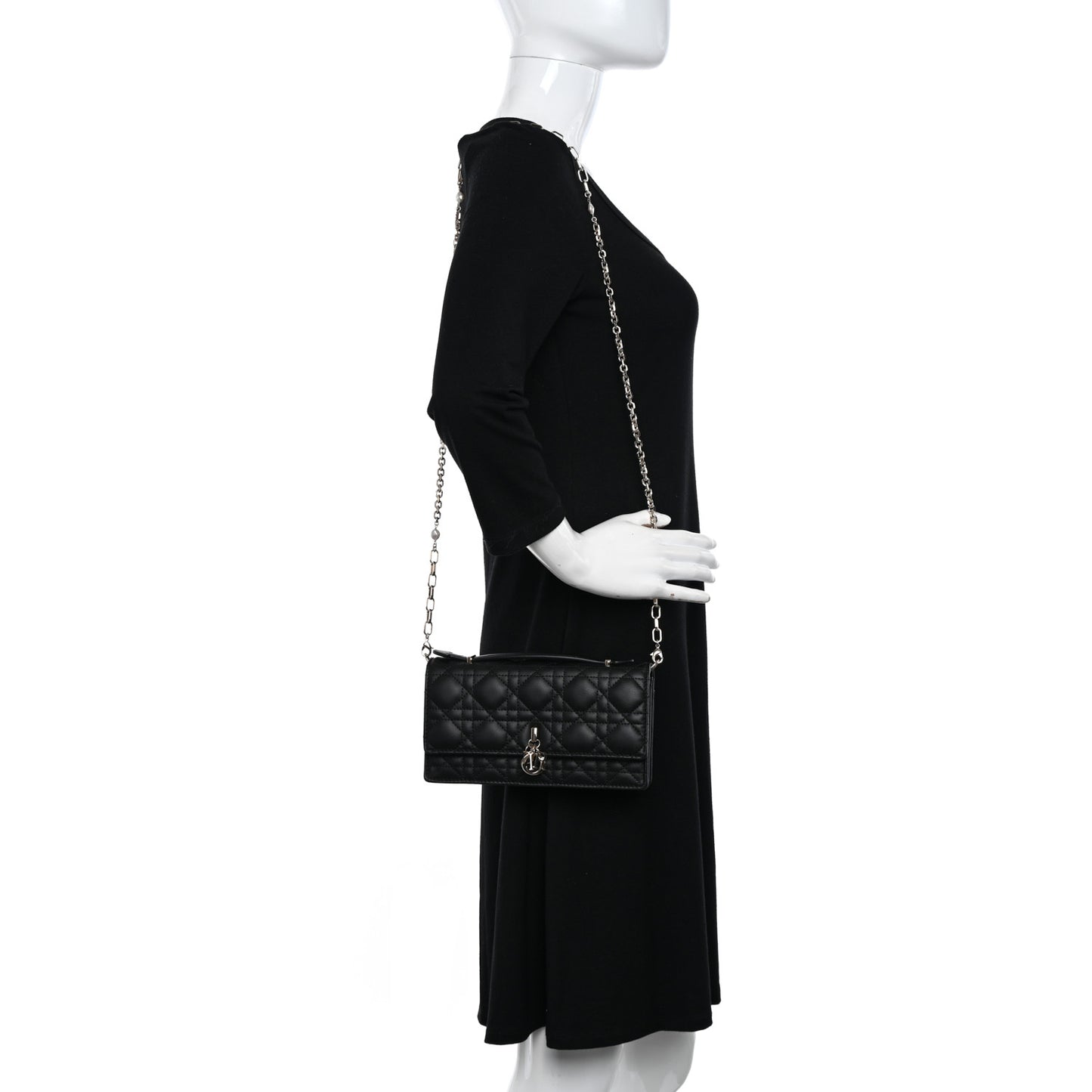Lambskin Cannage Mini My Dior Bag Black
