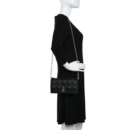 Christian Dior Lambskin Cannage Mini My Dior Bag Black 2 of 9