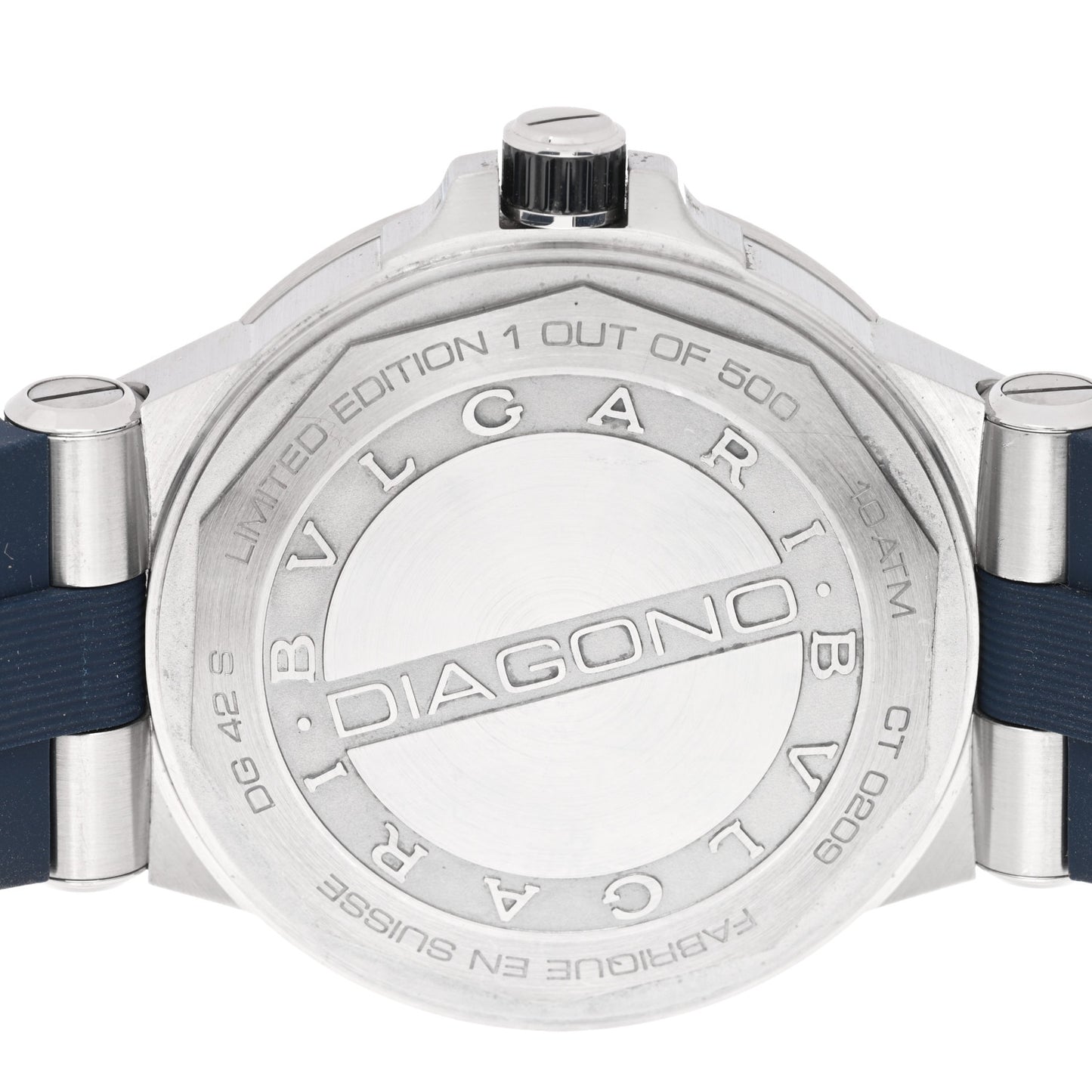Stainless Steel Rubber 44mm Diagono Automatic Watch Black