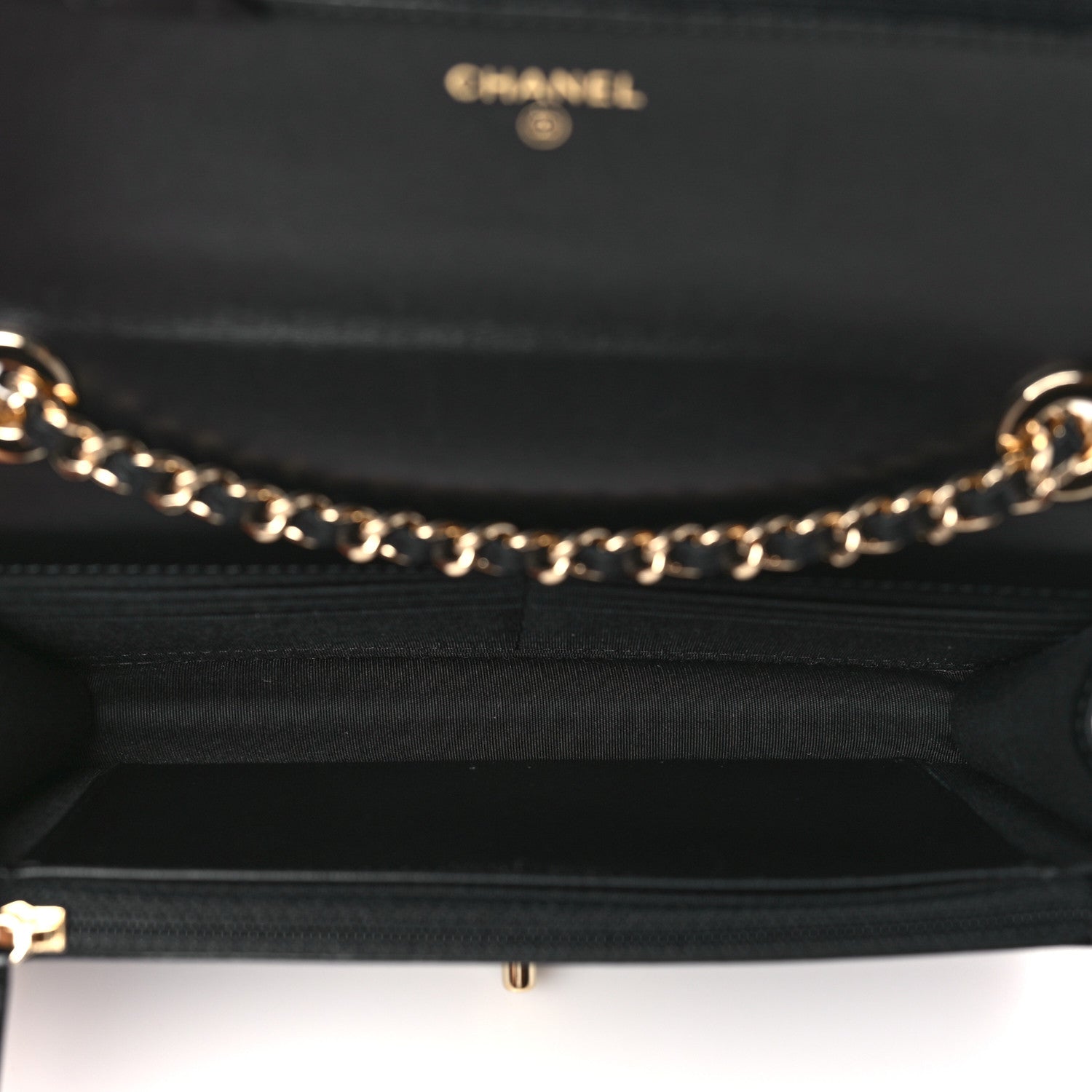 Chanel Lambskin Quilted Trendy CC Wallet On Chain WOC Black 5 of 9