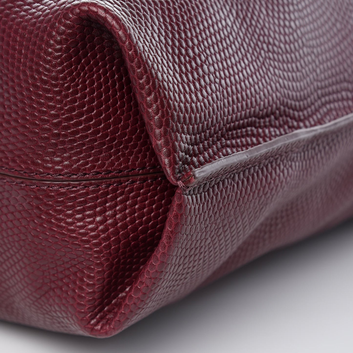 Lizard Embossed Small Liner Tote Oxblood
