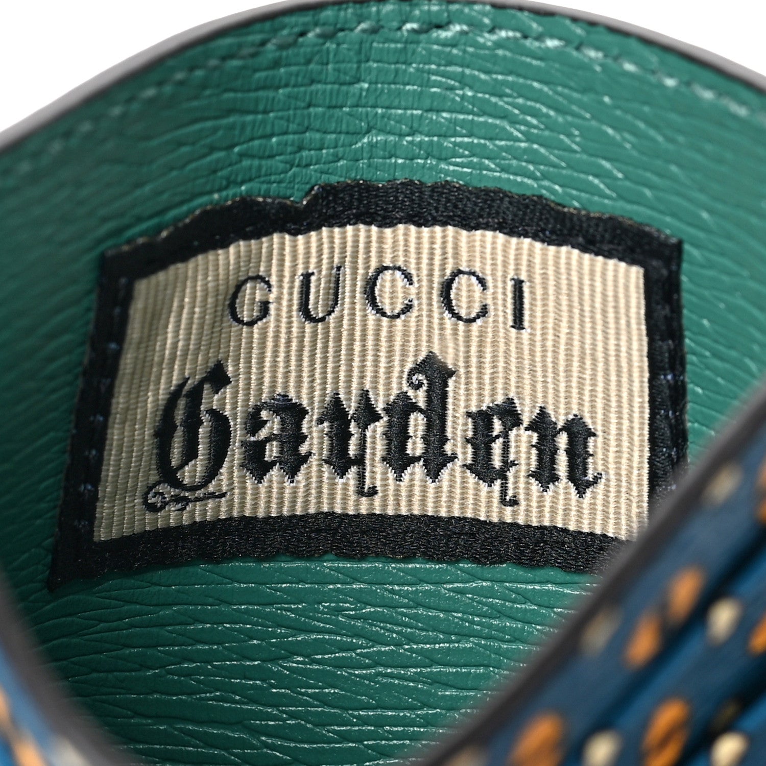 Gucci Garden Print Fox Card Holder Wallet Blue Multicolor 7 of 7