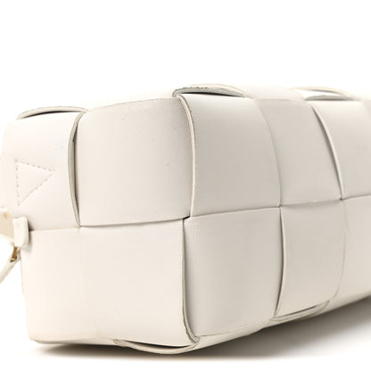 Bottega Veneta Lambskin Maxi Intrecciato Small Brick Cassette Bag White 9 of 10