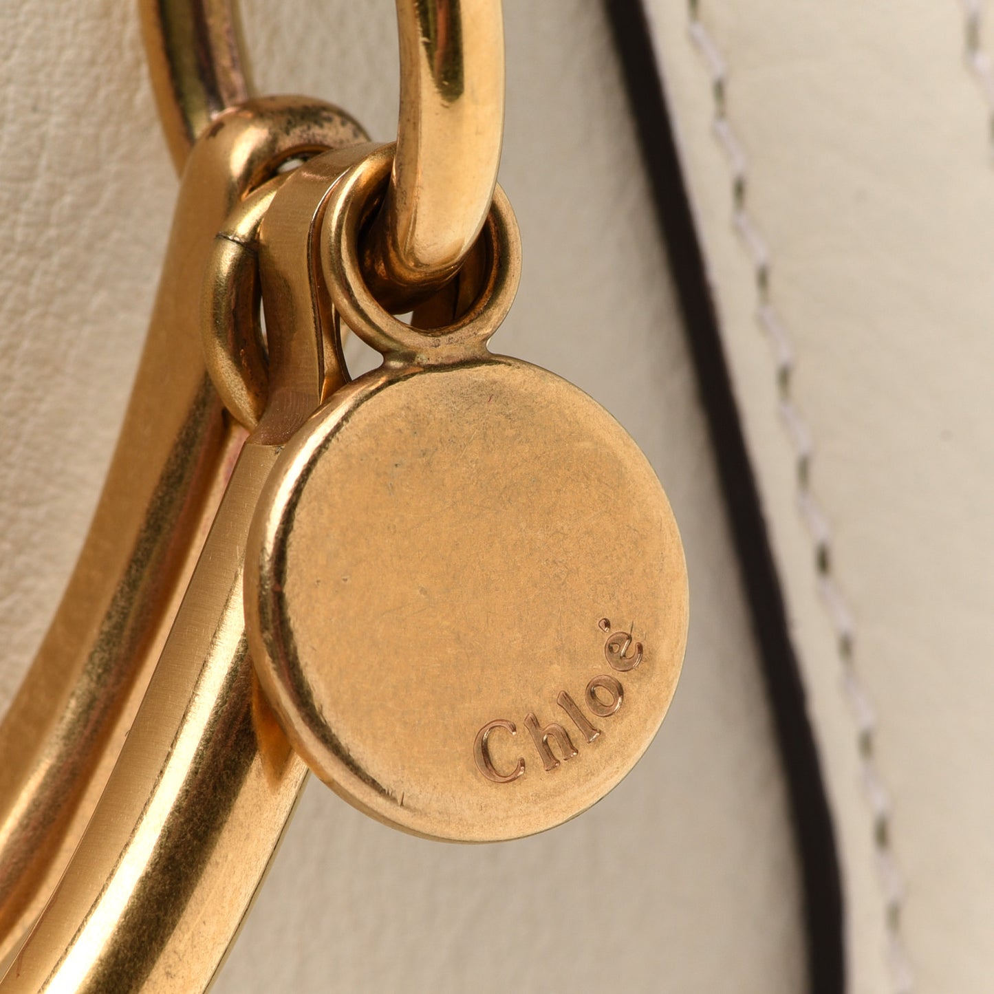 Calfskin Suede Small Nile Bracelet Bag Off White