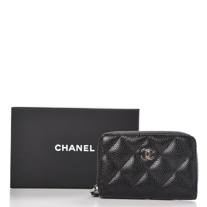 Chanel Caviar Quilted Zip Coin Purse Black 8 of 8
