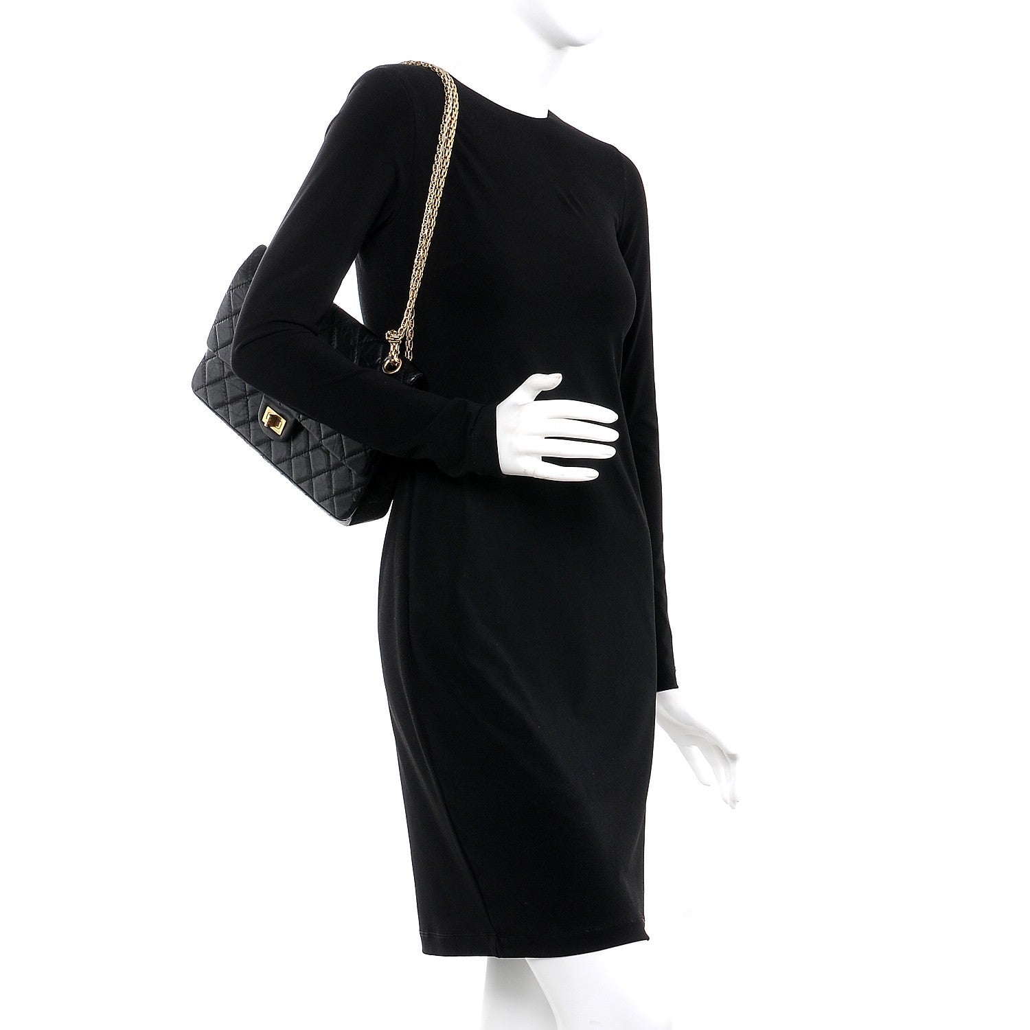 Chanel Aged Calfskin Quilted 2.55 Reissue 226 Flap Black 3 of 9