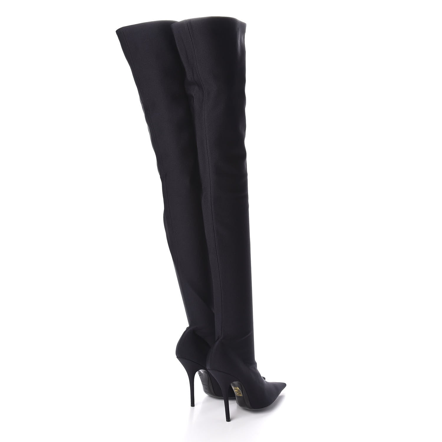 Balenciaga Spandex Pointed Toe Knife Thigh High Boots 38 Black 4 of 7