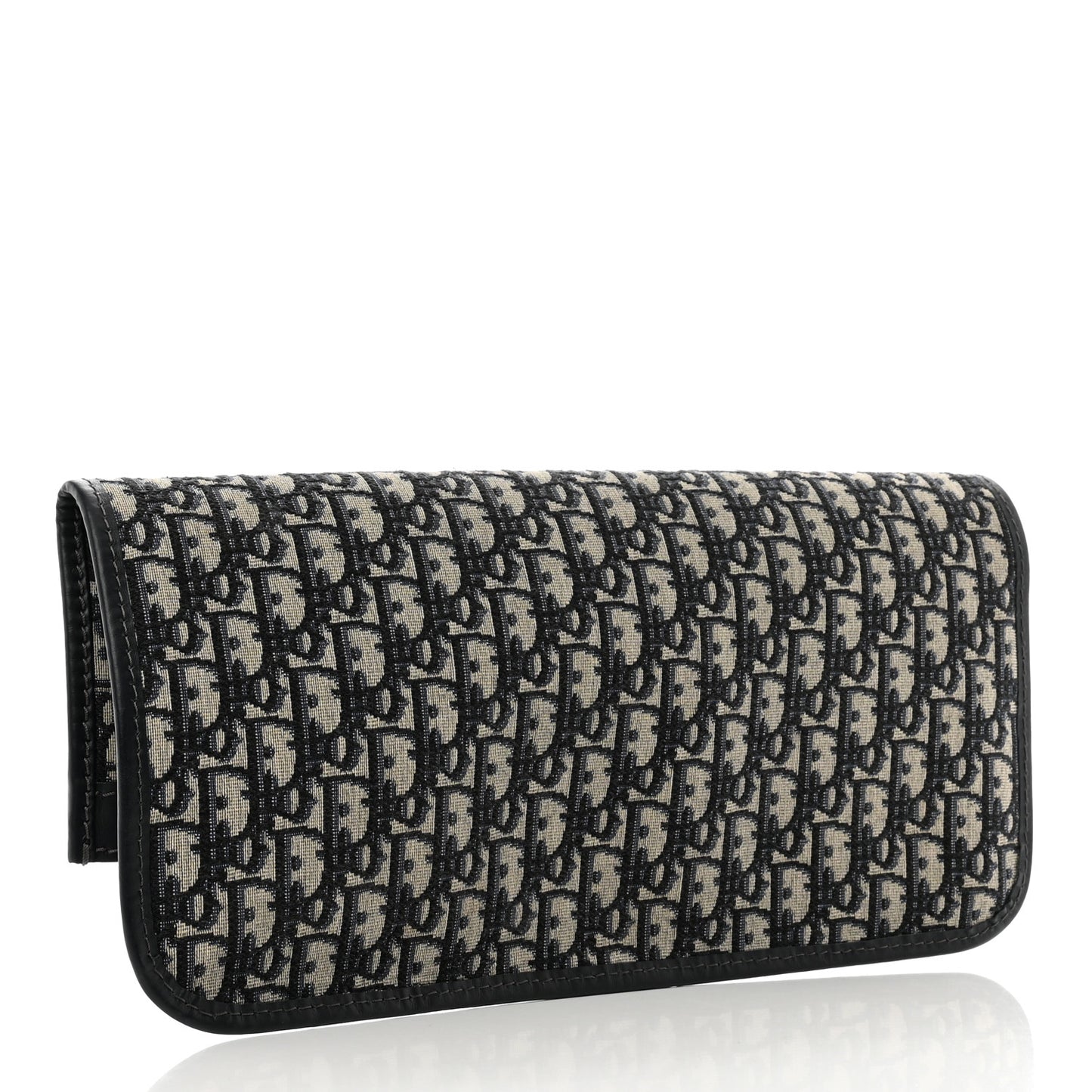 Oblique Fold Over Clutch Blue