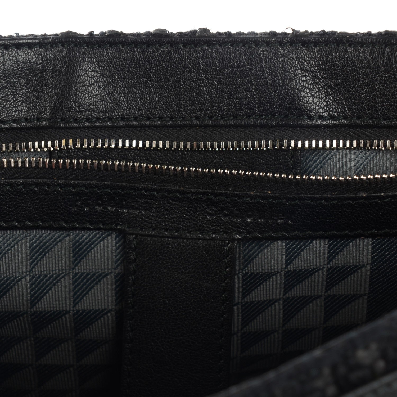 Proenza Schouler Lorma Tweed Lambskin Medium PS1 Satchel Black 9 of 13