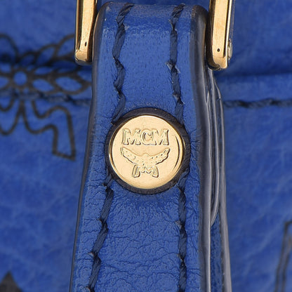 MCM Visetos Studded Medium Stark Backpack White Blue 10 of 20