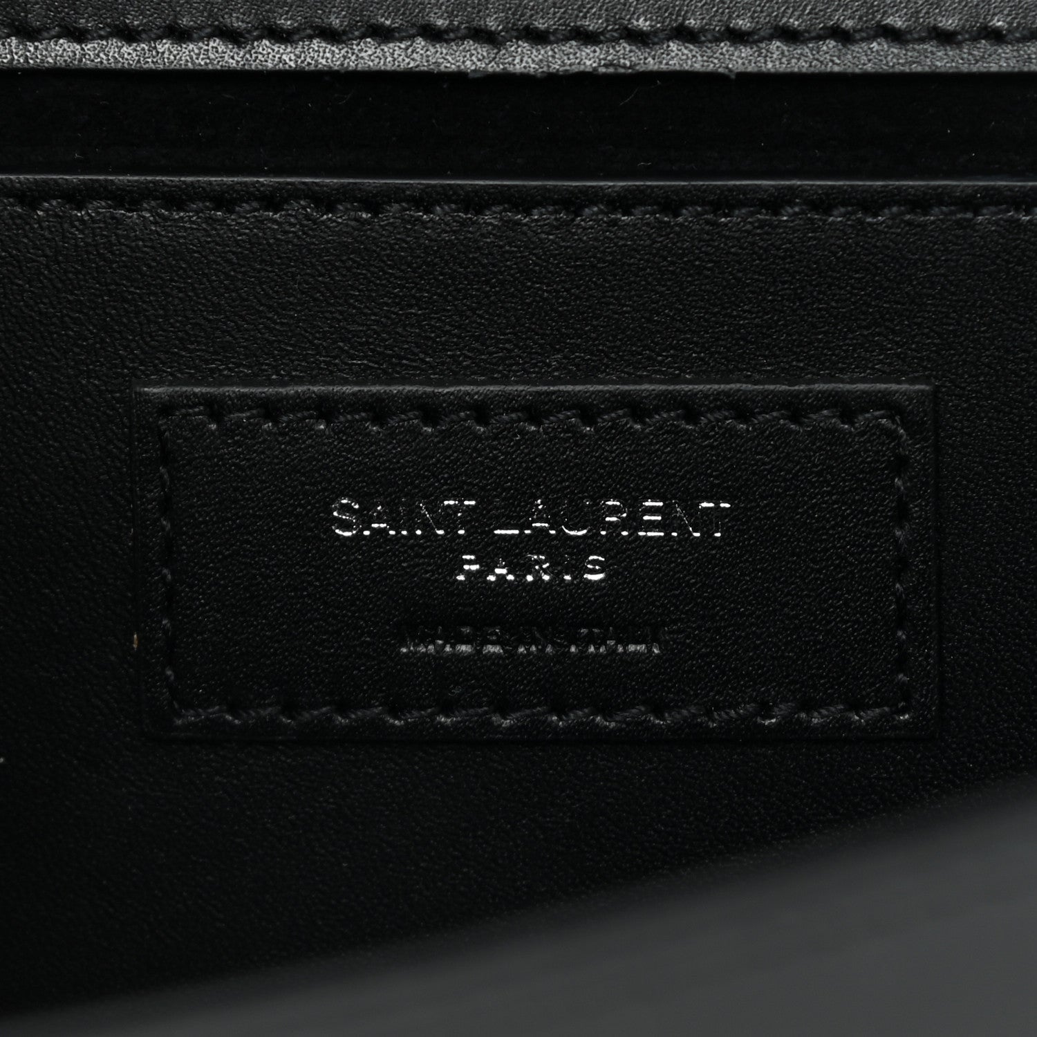 Saint Laurent Calfskin Classic Monogram Tassel Clutch Black 7 of 10