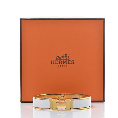 Hermes Enamel Narrow Clic Clac H Bracelet PM White 6 of 6