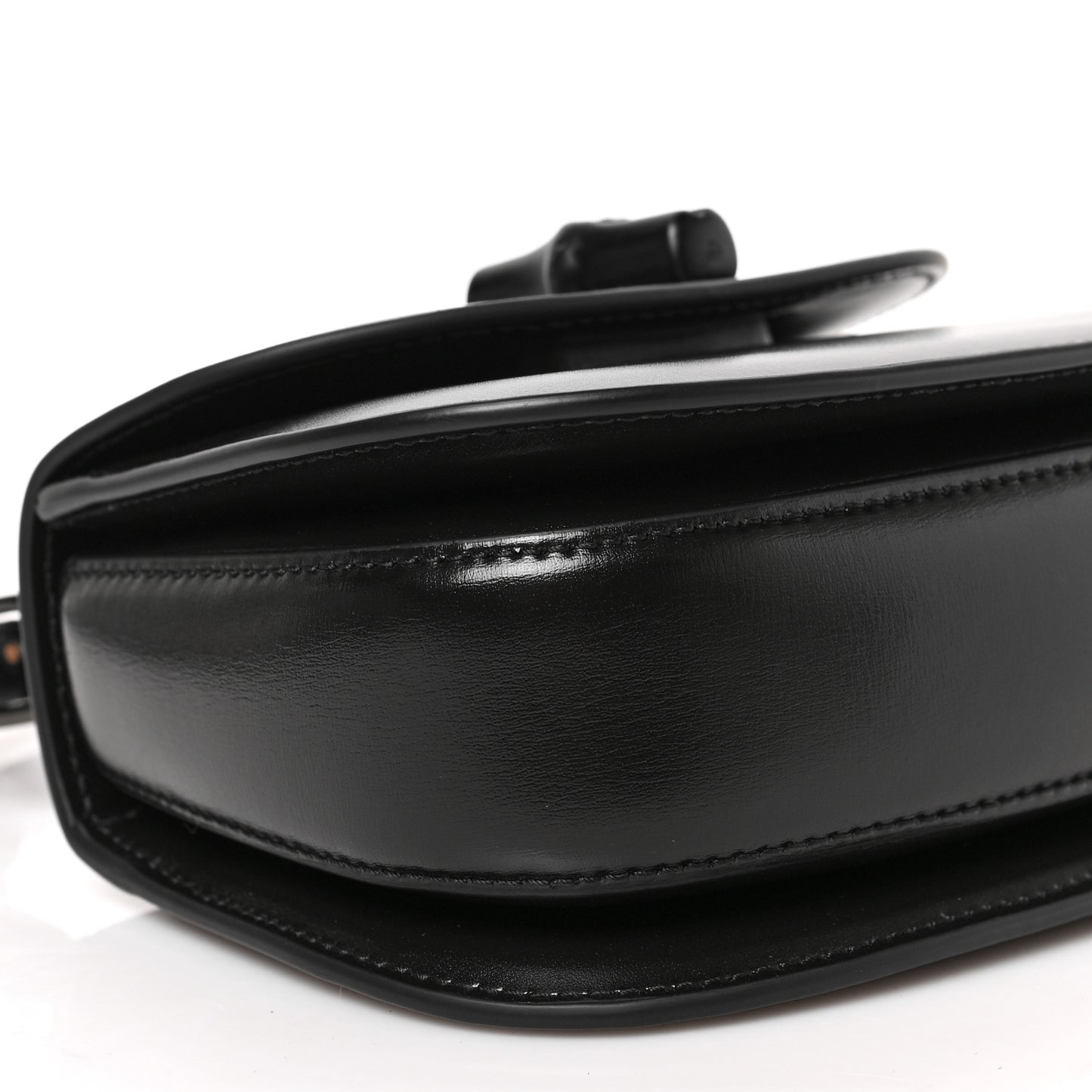 Boarded Dyana Lux Calfskin Web Monochrome Mini Bamboo 1947 Top Handle Bag Black