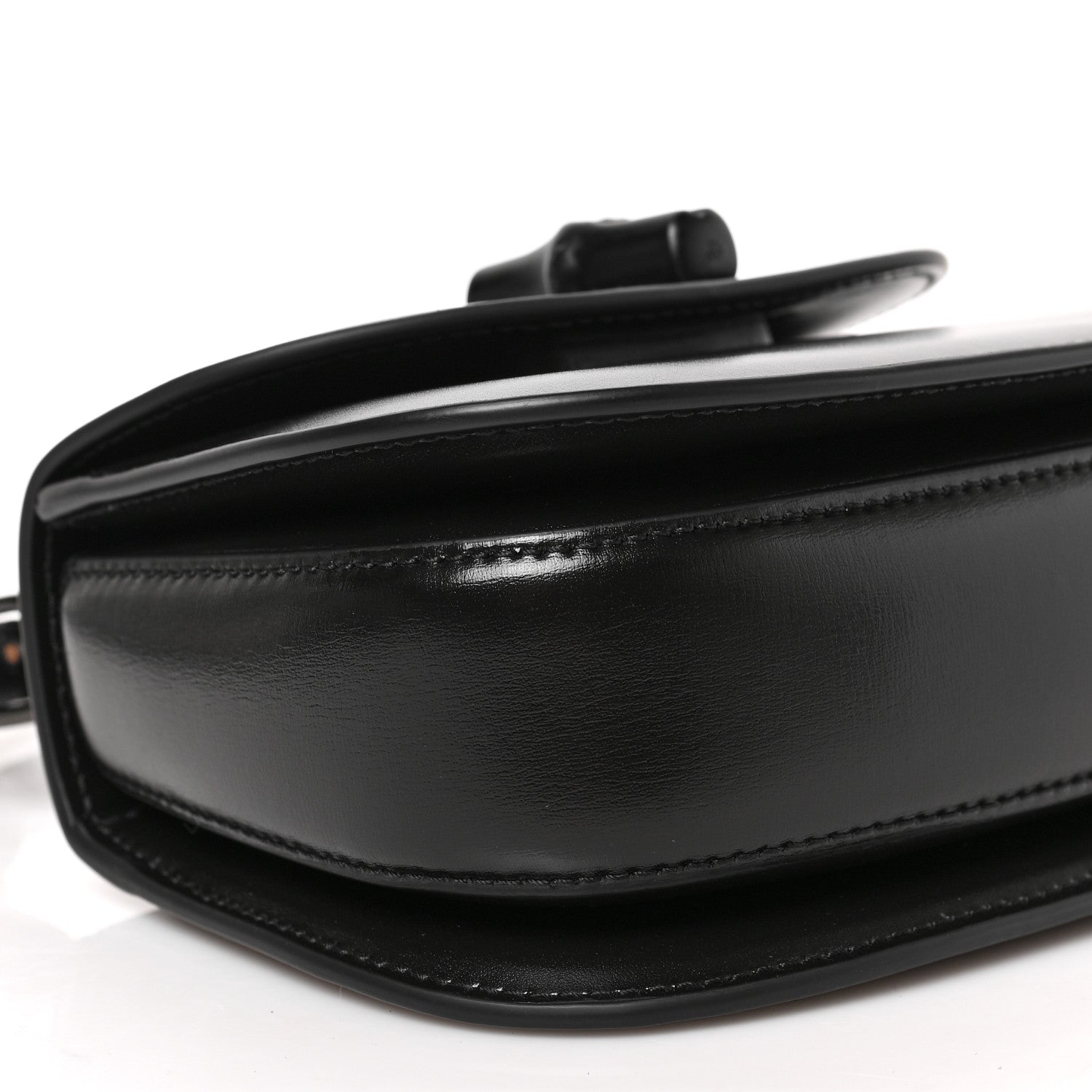 Gucci Boarded Dyana Lux Calfskin Web Monochrome Mini Bamboo 1947 Top Handle Bag Black 6 of 7