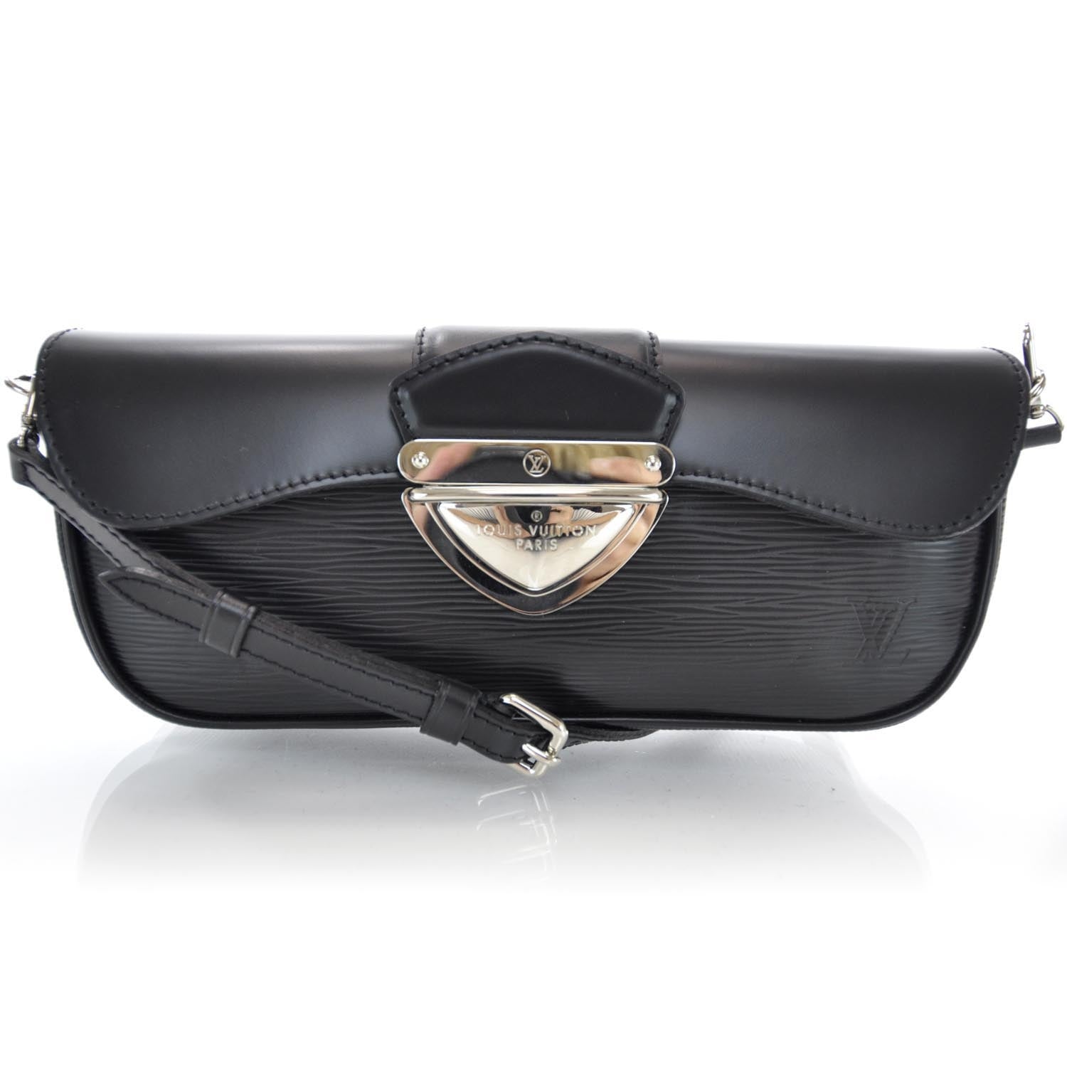 Louis Vuitton Epi Montaigne Clutch Black 1 of 6