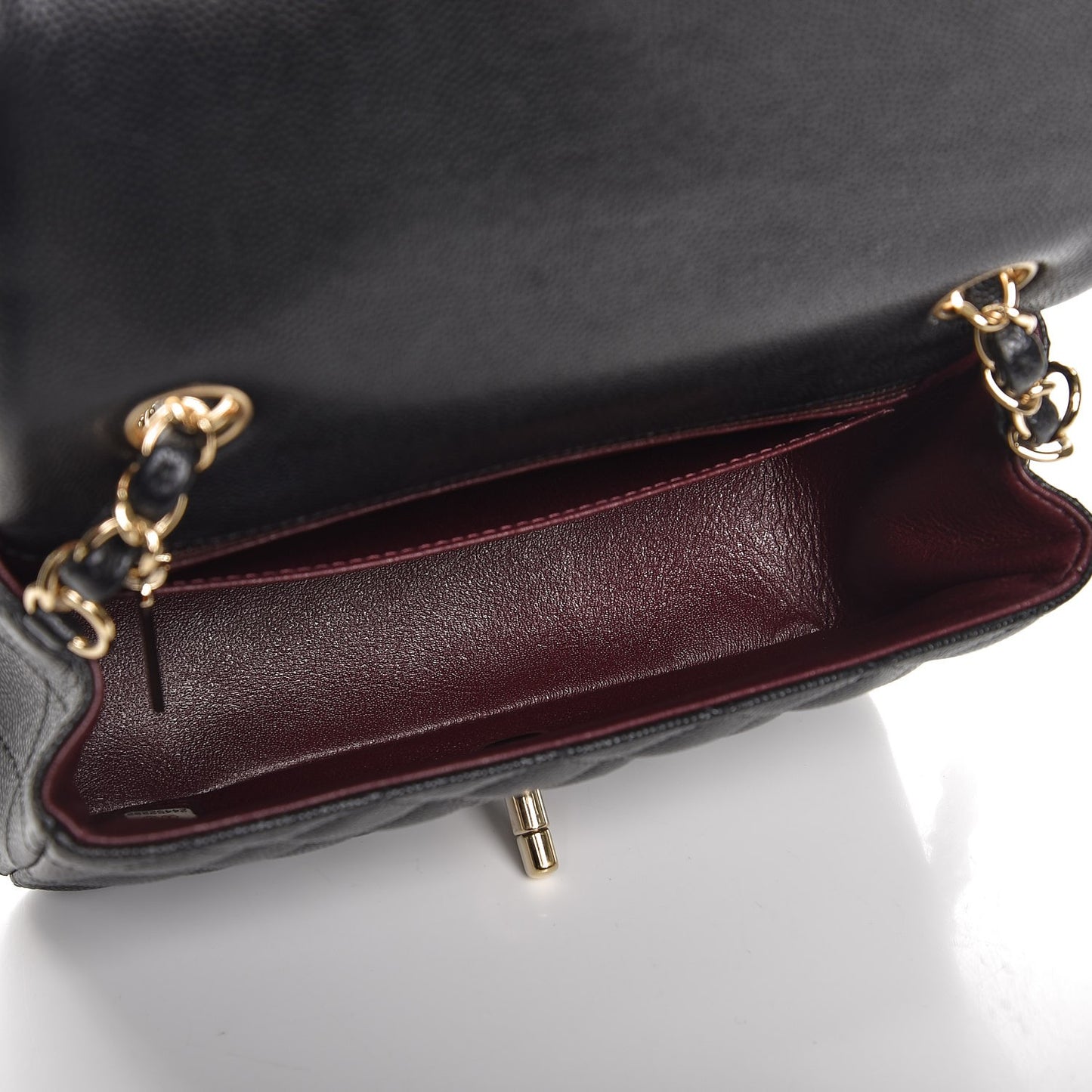 Caviar Quilted Mini Rectangular Flap Black