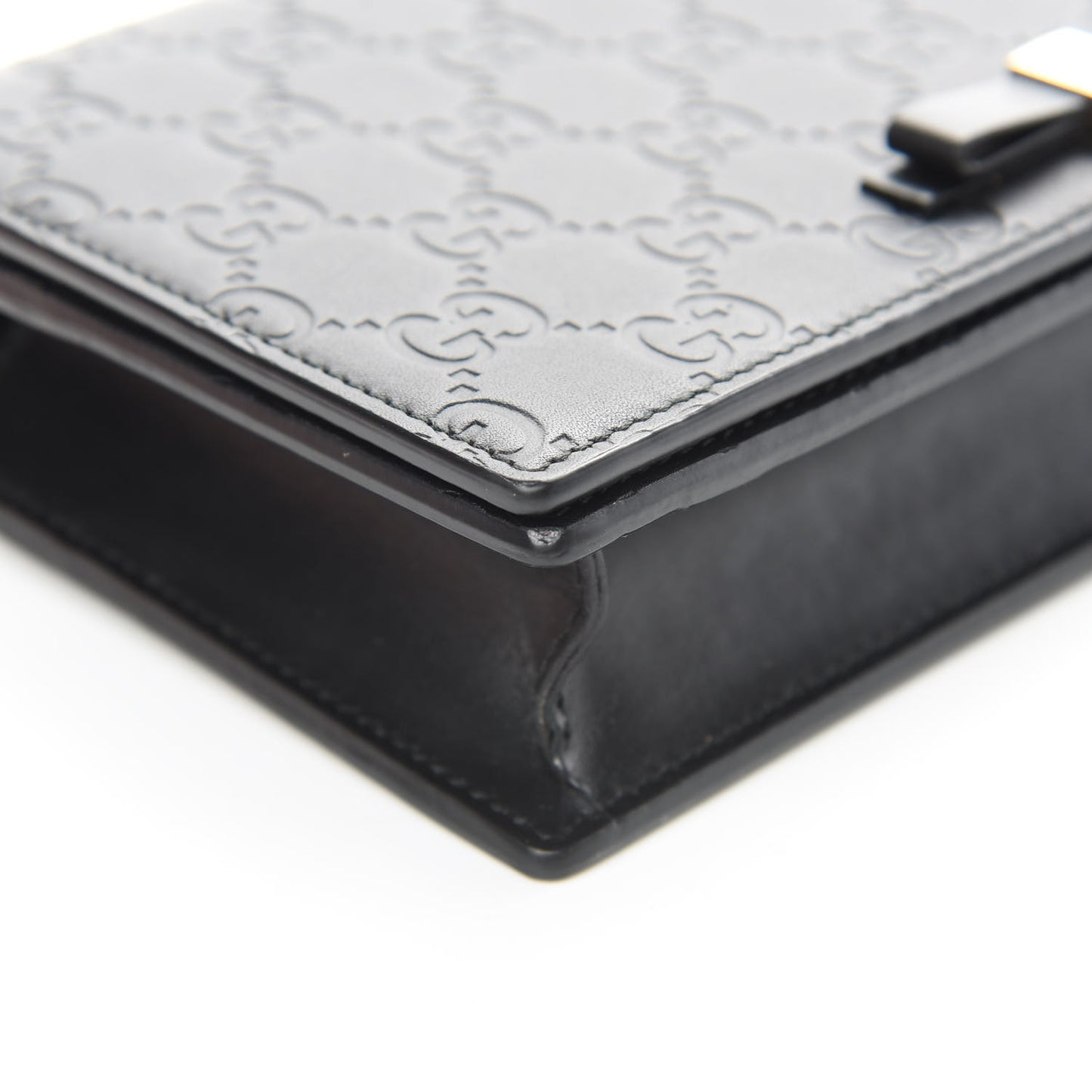 Guccissima Signature Bowy Chain Wallet Black
