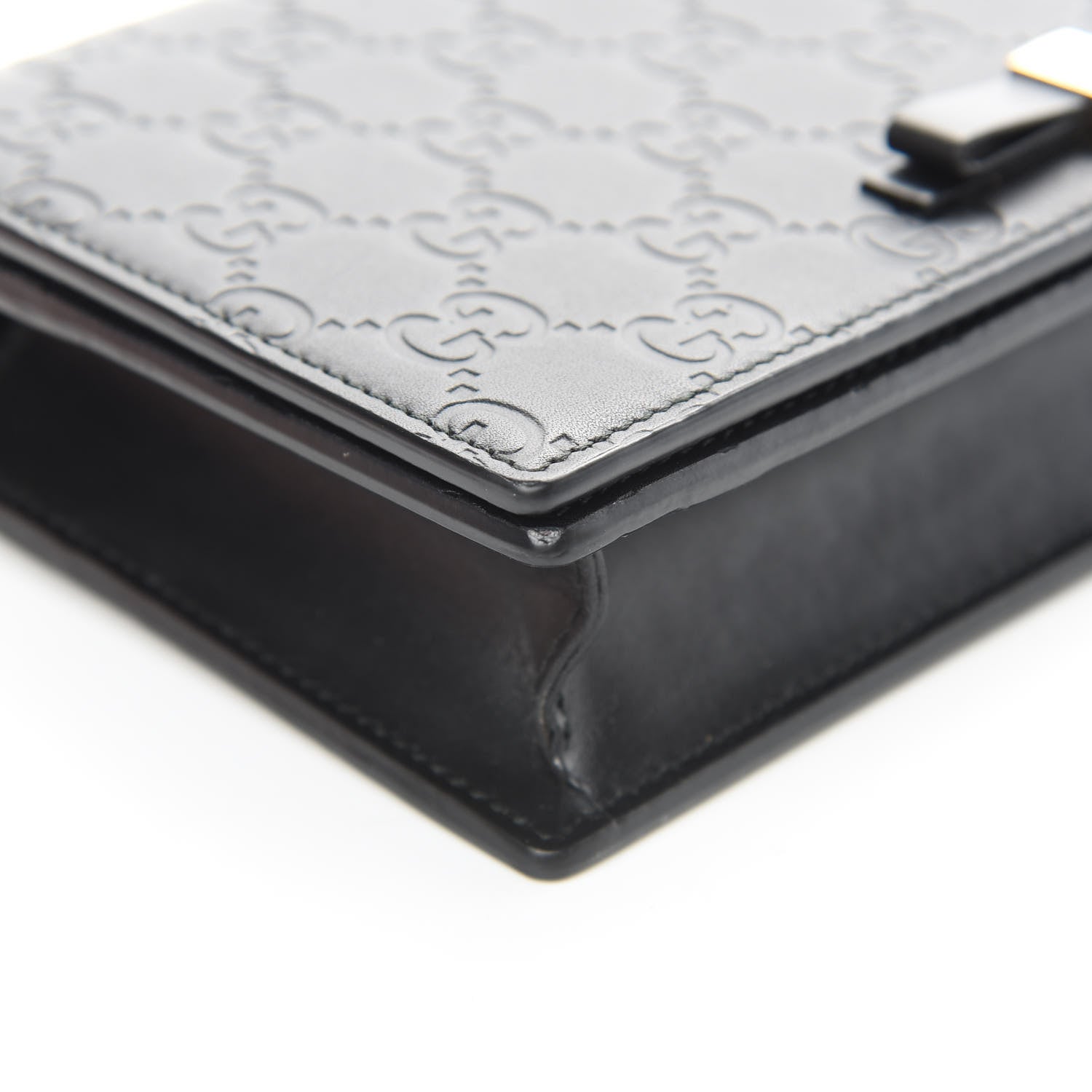 Gucci Guccissima Signature Bowy Chain Wallet Black 12 of 15