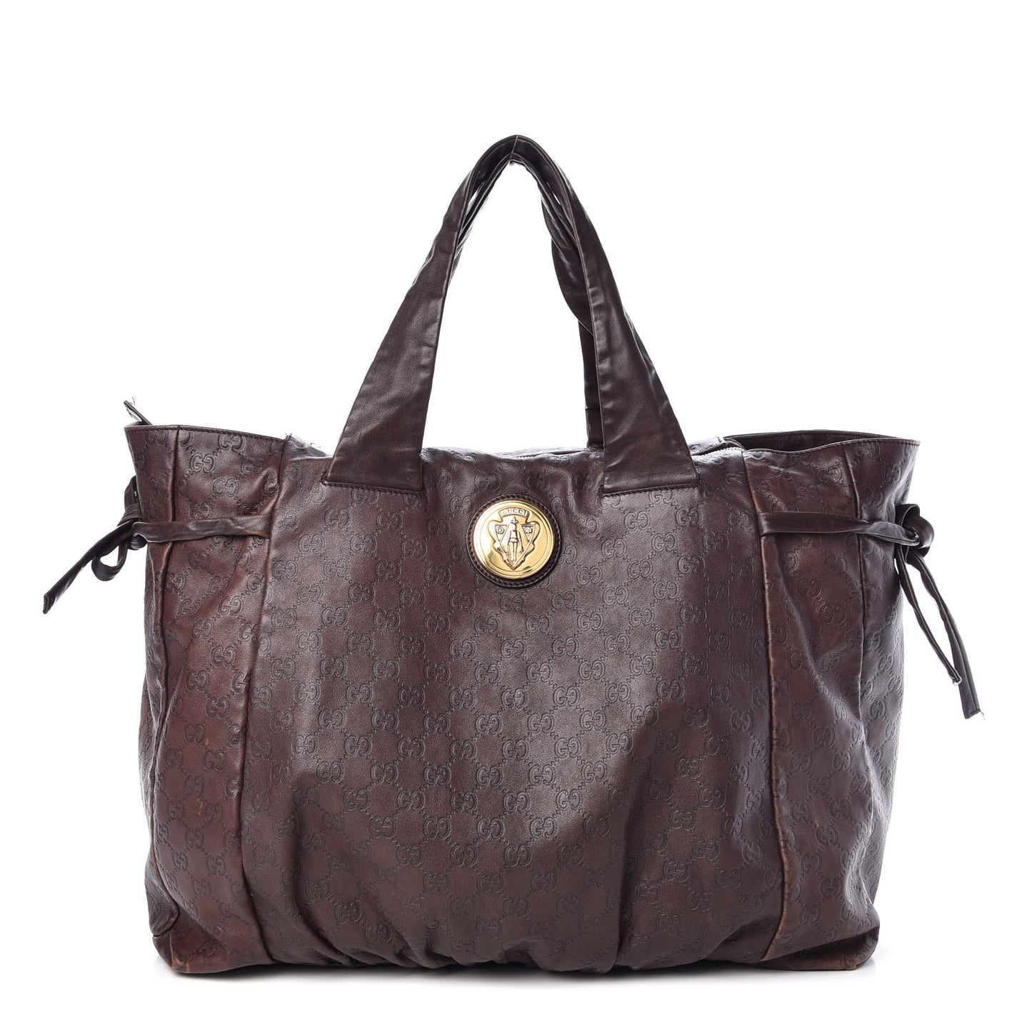 Guccissima Large Hysteria Tote Brown