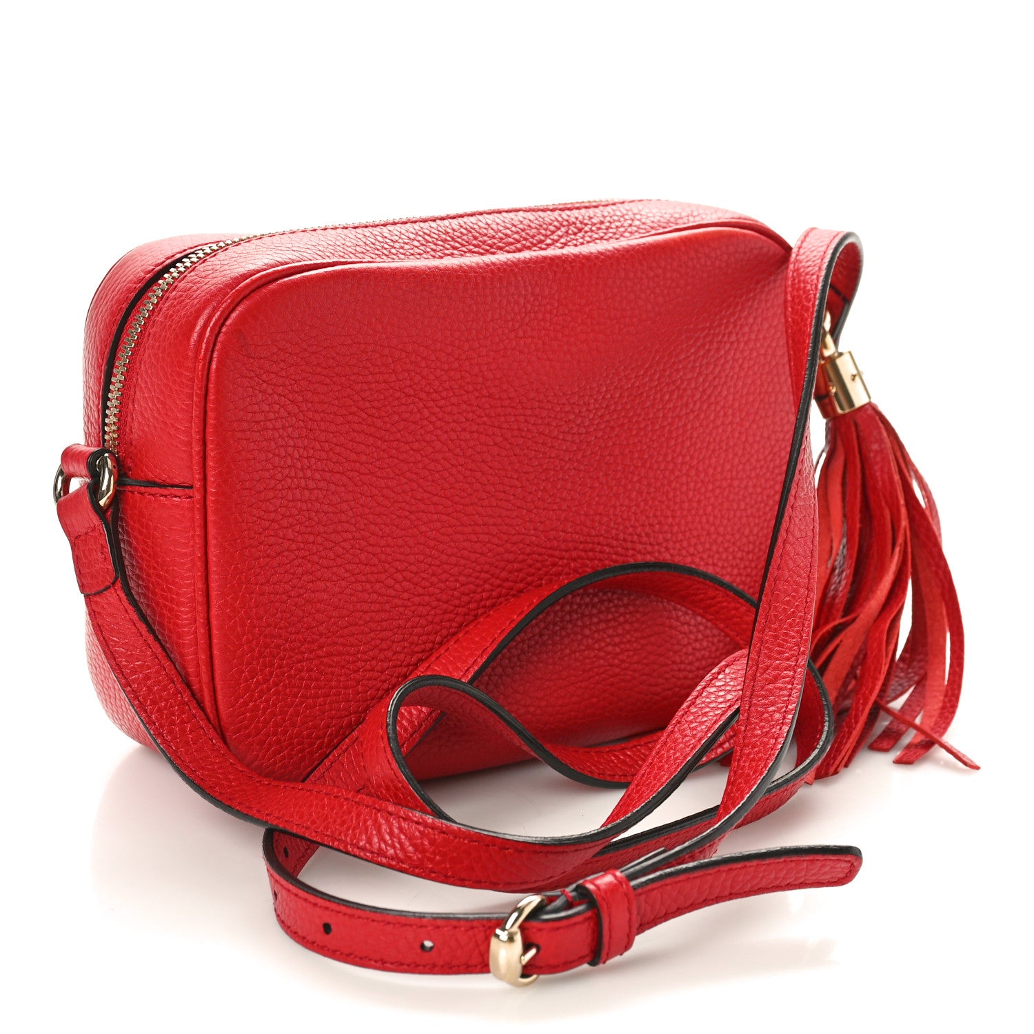 Gucci Pebbled Calfskin Small Soho Disco Bag Tabasco Red 3 of 11