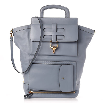 Valentino Garavani Calfskin Pocket Tote Blue 1 of 11