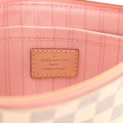 Louis Vuitton Damier Azur Neverfull MM GM Pochette Rose Ballerine 6 of 7