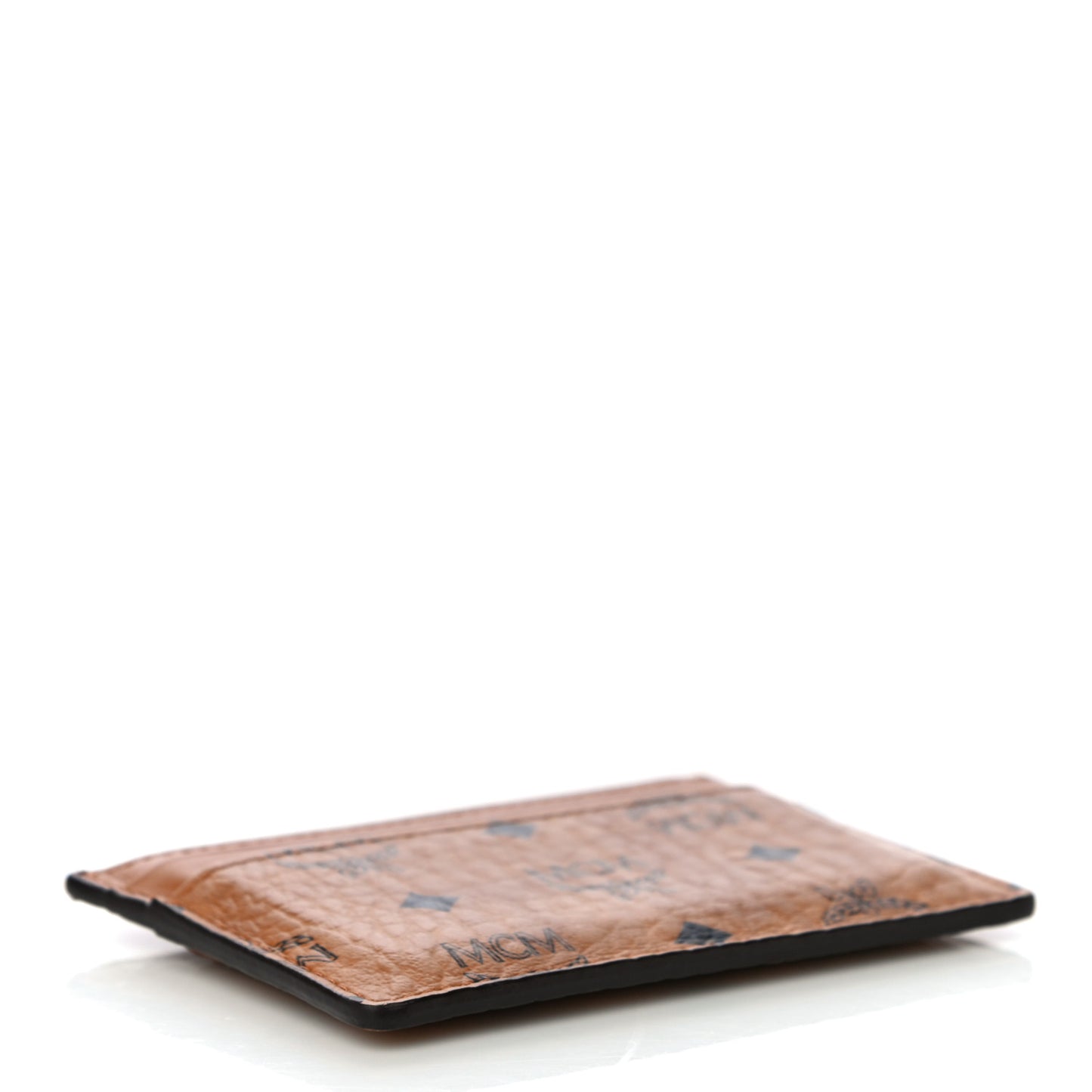 Calfskin Visetos Card Holder Cognac