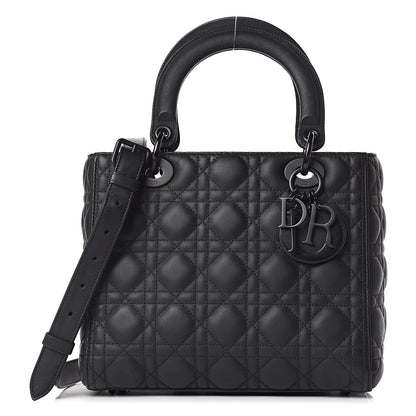 Christian Dior Ultra Matte Calfskin Cannage Medium Lady Dior Black 1 of 11