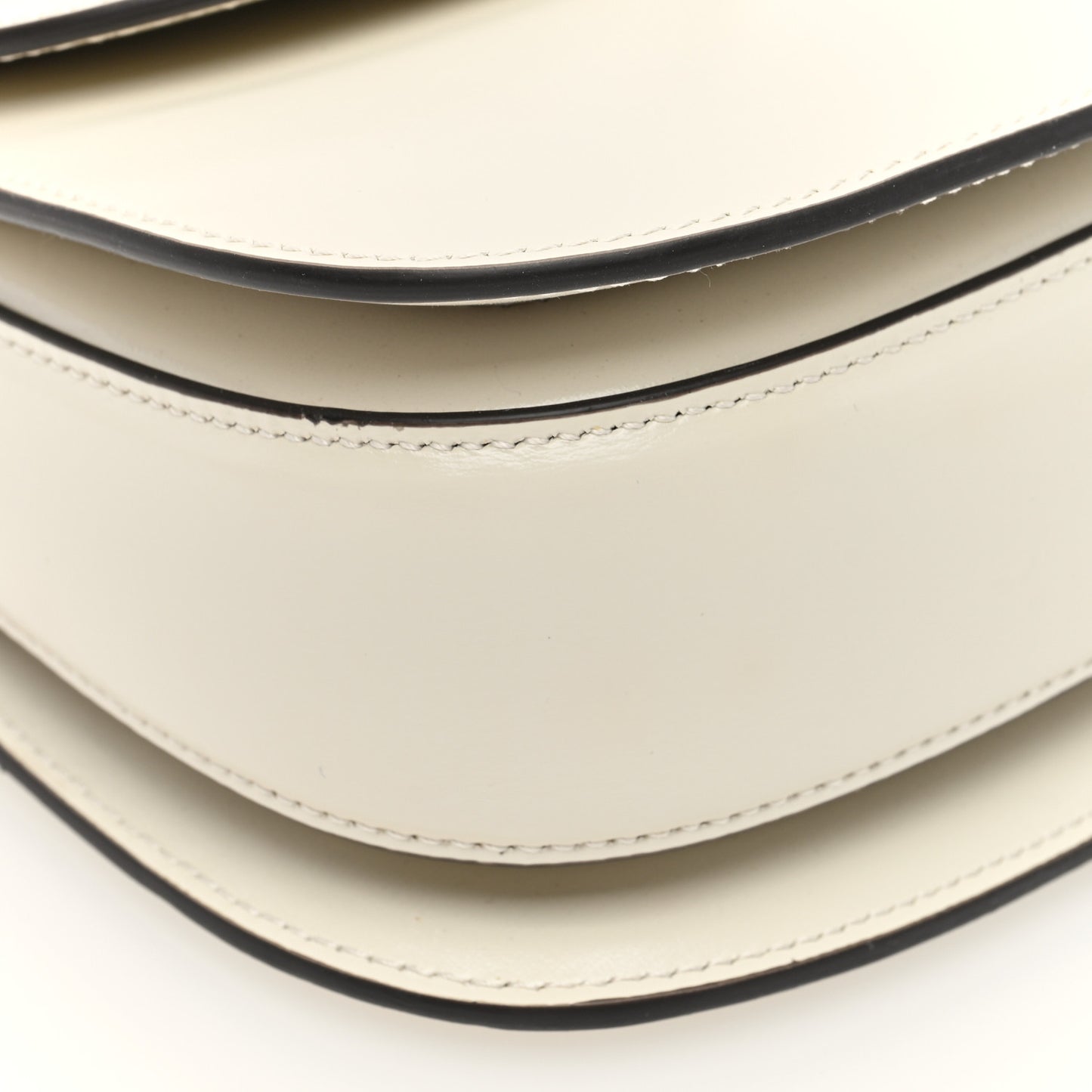 Boarded Dyana Lux Calfskin Web Mini Bamboo 1947 Top Handle Bag Mystic White