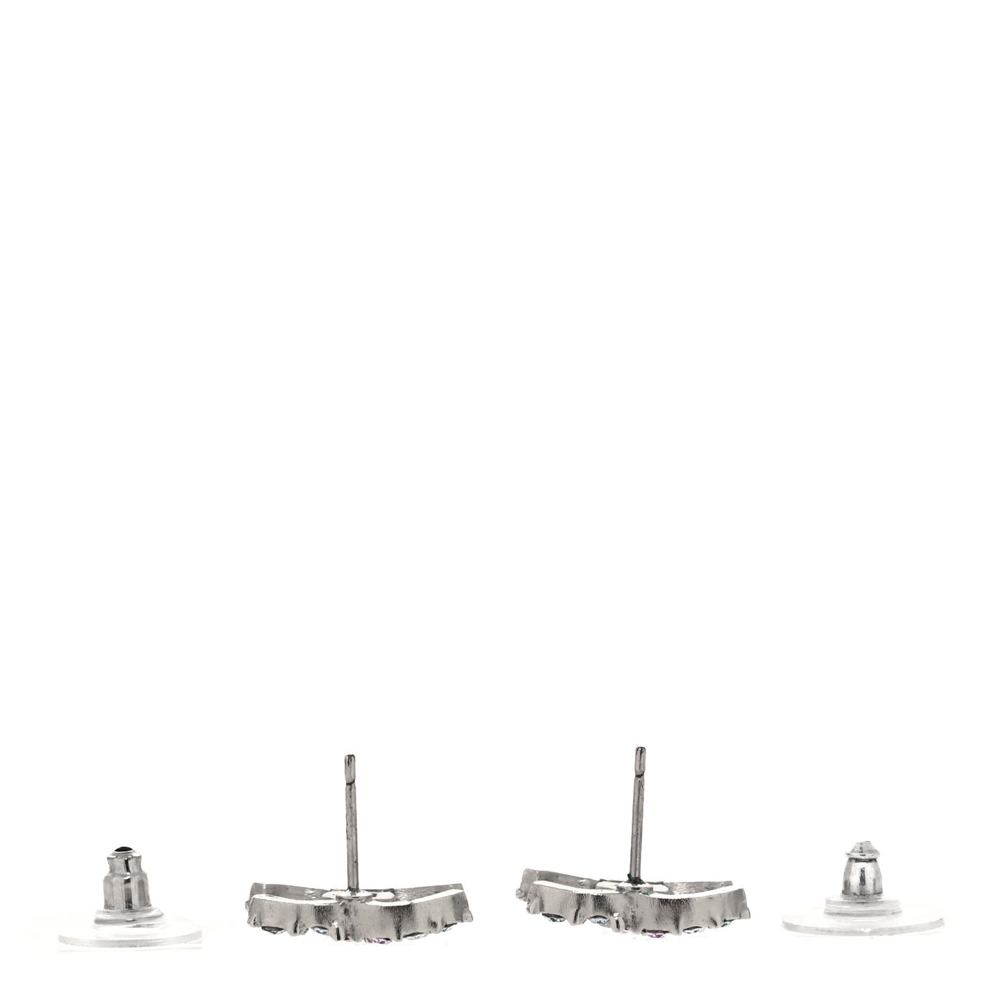 Crystal CC Earrings Silver Multicolor