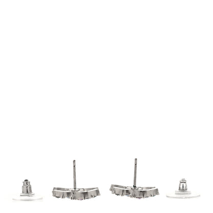 Chanel Crystal CC Earrings Silver Multicolor 3 of 4