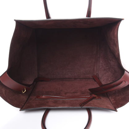 Celine Natural Calfskin Medium Phantom Luggage Burgundy 5 of 16