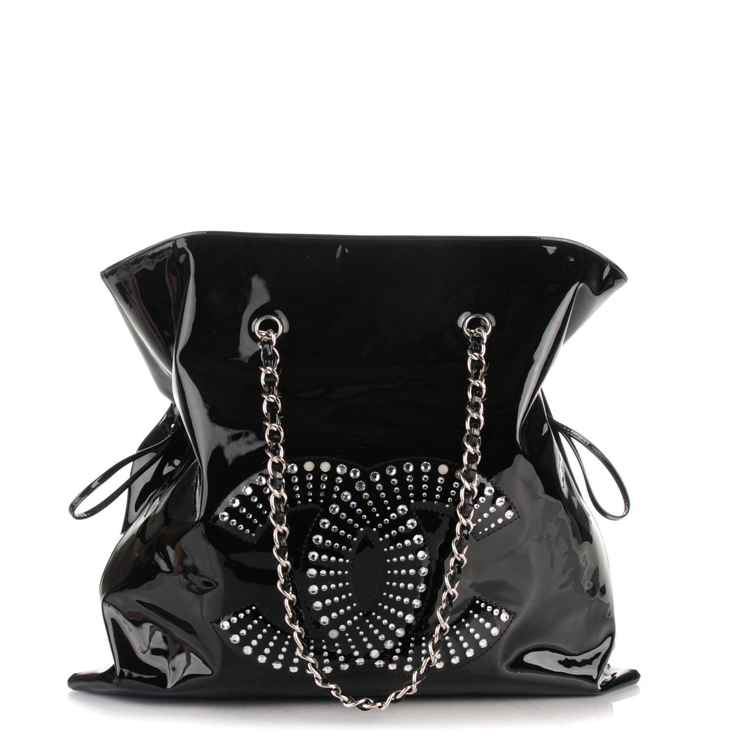 Chanel Patent Crystal Strass Bonbons Tote Black 1 of 8
