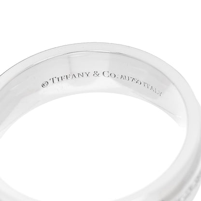 Tiffany 18K White Gold Diamond T Two Ring 54 7 4 of 5