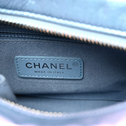 Chanel Iridescent Lambskin Calfskin Quilted Small Gabrielle Hobo Blue 6 of 11