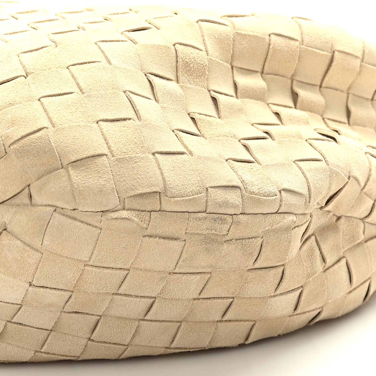 Bottega Veneta Suede Calfskin Intrecciato Teen Jodie Hobo Taupe 9 of 9