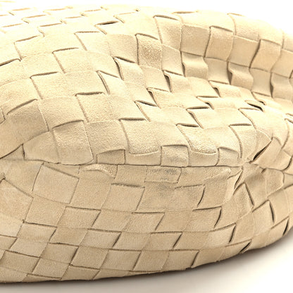 Bottega Veneta Suede Calfskin Intrecciato Teen Jodie Hobo Taupe 9 of 9
