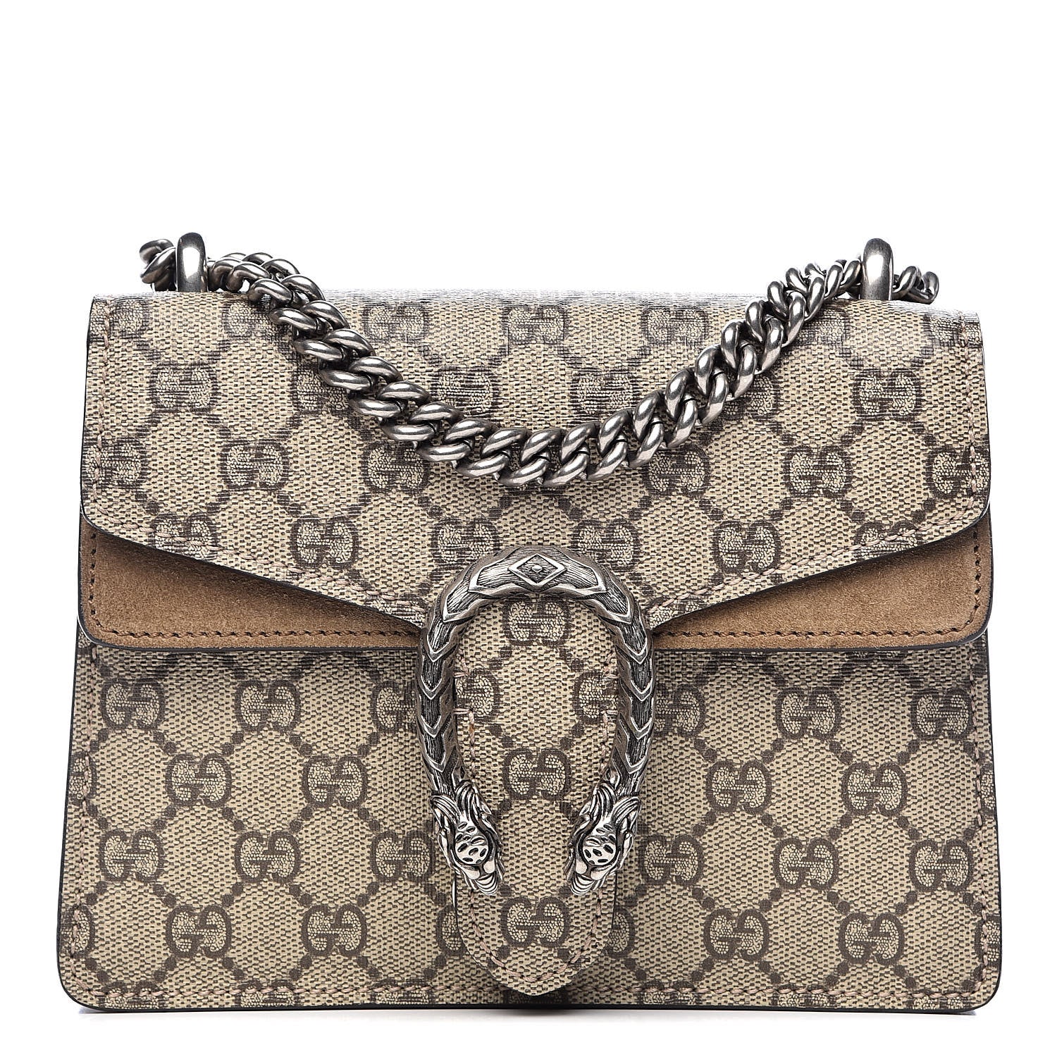 Gucci GG Supreme Monogram Mini Dionysus Shoulder Bag Taupe 1 of 13