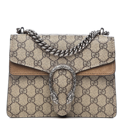 Gucci GG Supreme Monogram Mini Dionysus Shoulder Bag Taupe 1 of 13
