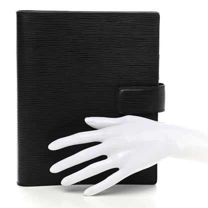 Louis Vuitton Epi Large Ring Agenda Cover Black 2 of 9