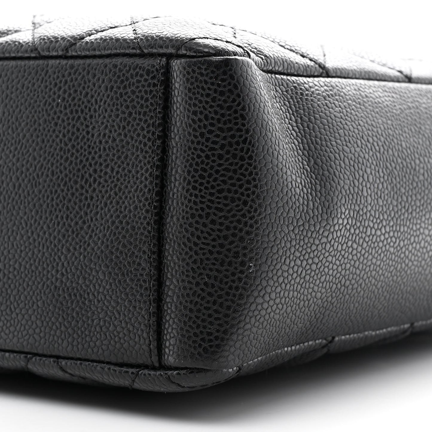 Caviar Quilted Petit Shopping Tote PST Black