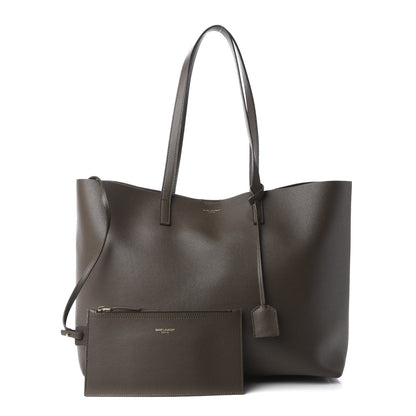Saint Laurent Calfskin Large Shopping Tote Kaki Militaire 1 of 14