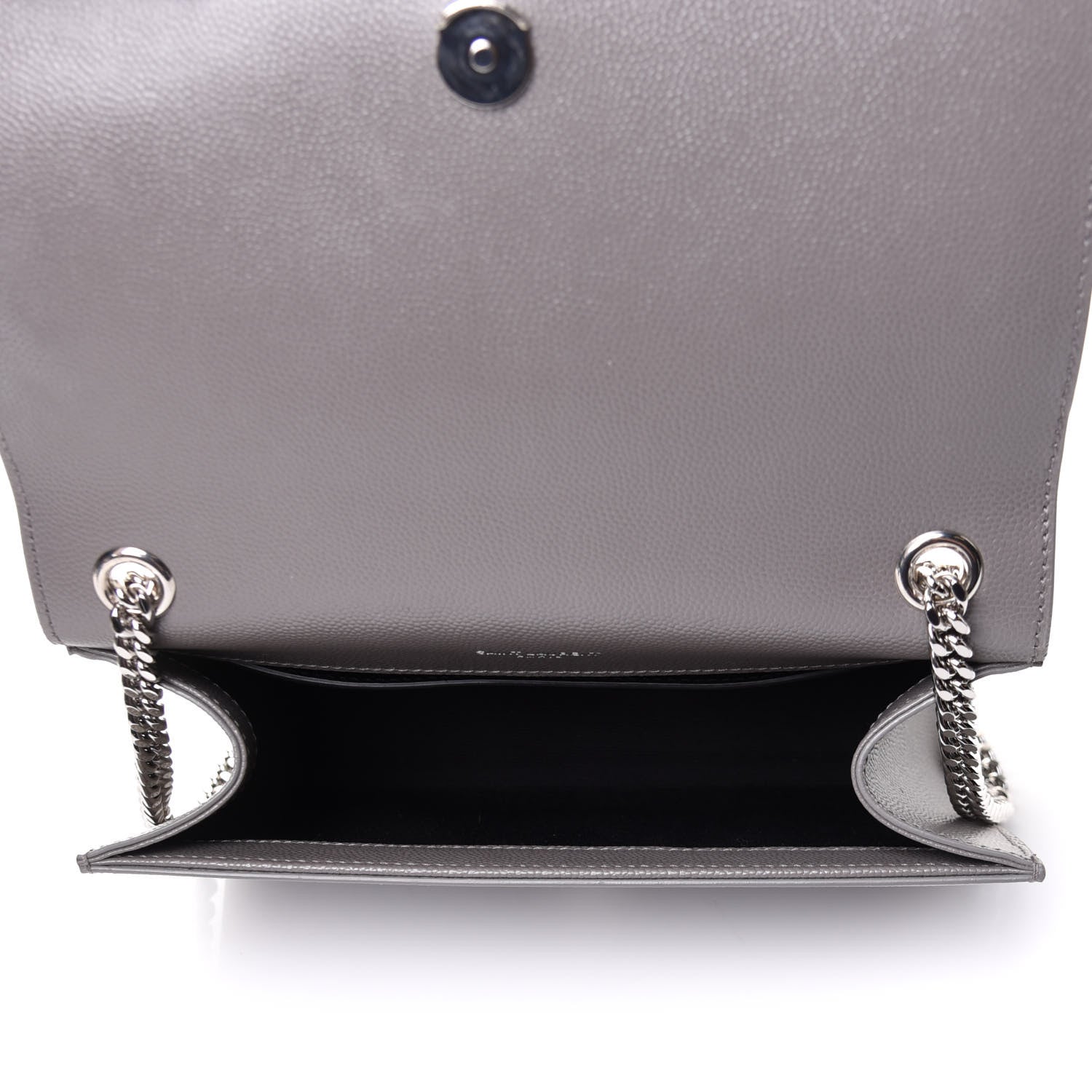 Saint Laurent Grain De Poudre Small Monogram Kate Satchel Fog 5 of 10