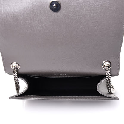 Saint Laurent Grain De Poudre Small Monogram Kate Satchel Fog 5 of 10