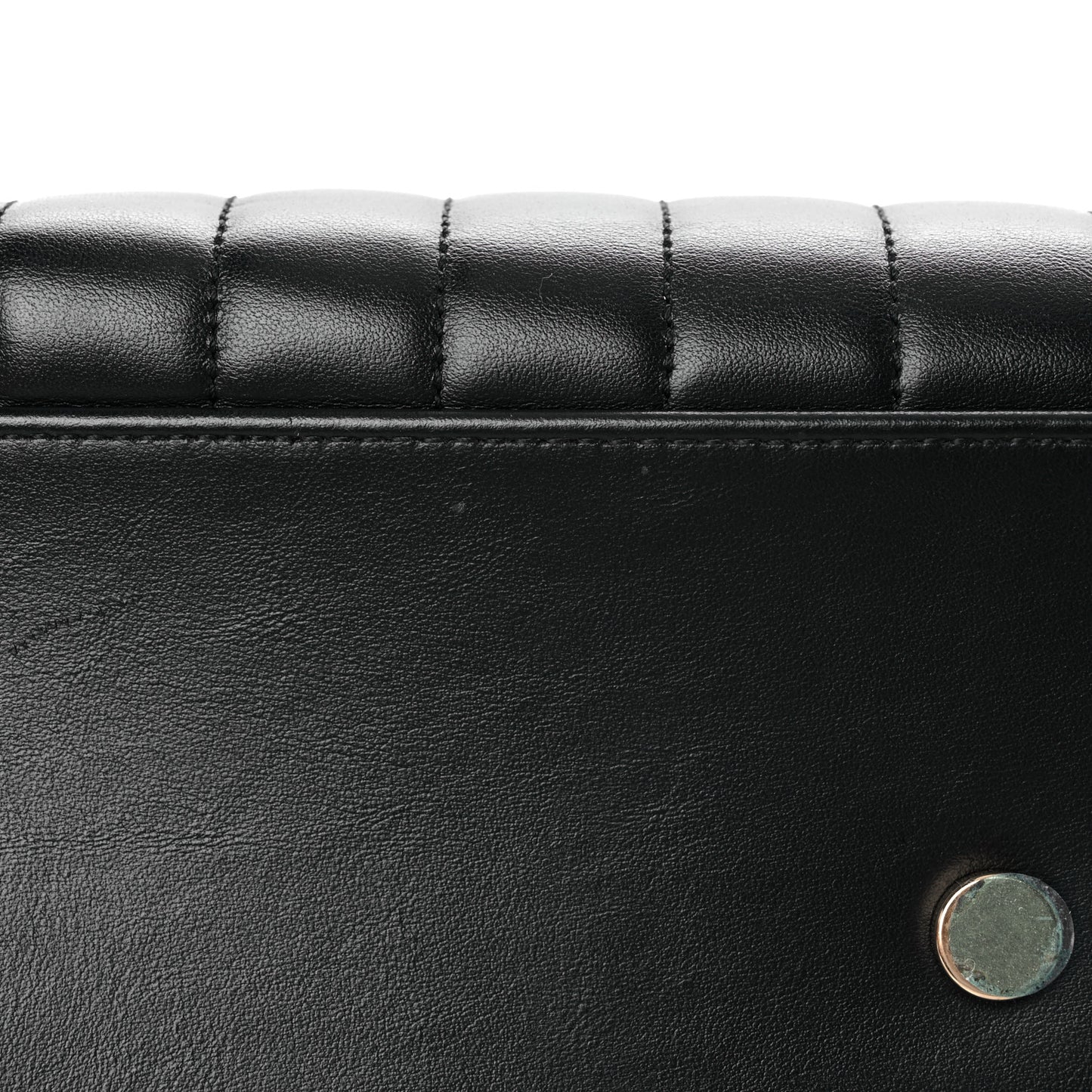 Calfskin Y Quilted Monogram Large Loulou Chain Satchel Black