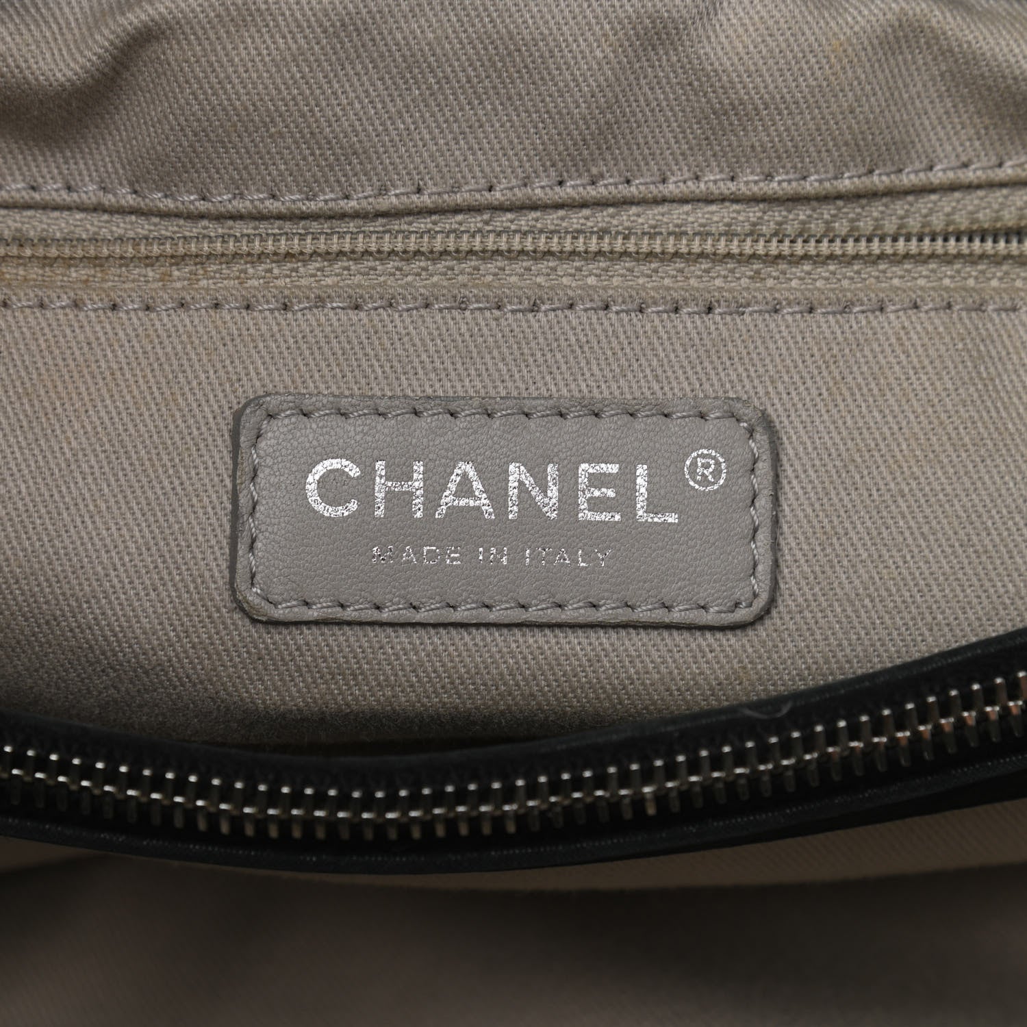 Chanel Iridescent Calfskin Stitched CC Shopping Tote Black 6 of 15