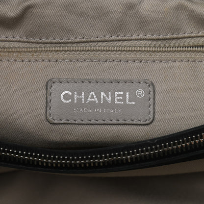 Chanel Iridescent Calfskin Stitched CC Shopping Tote Black 6 of 15