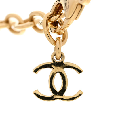 Chanel Crystal CC Heart Link Choker Necklace Gold 6 of 7
