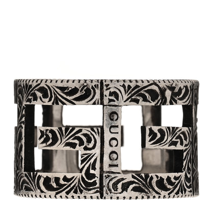 Gucci Sterling Silver Wide Square G Band Ring 65 11 3 of 5